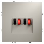 Розетка акустическая встраиваемая VOLTUM S70 4-местная, (кашемир) (VLS060303)