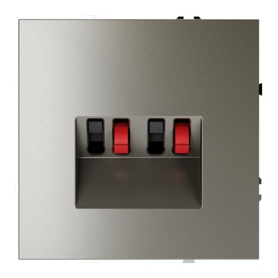 Розетка акустическая встраиваемая VOLTUM S70 4-местная, (шелк) (VLS060304)