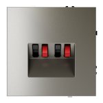 Розетка акустическая встраиваемая VOLTUM S70 4-местная, (шелк) (VLS060304)