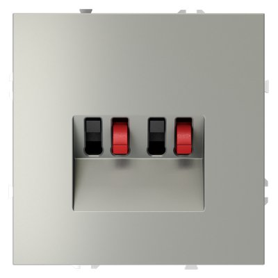 Розетка акустическая встраиваемая VOLTUM S70 4-местная, (сталь) (VLS060305)