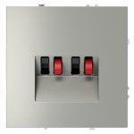 Розетка акустическая встраиваемая VOLTUM S70 4-местная, (сталь) (VLS060305)