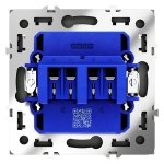 Розетка акустическая встраиваемая VOLTUM S70 4-местная, (титан) (VLS060306)