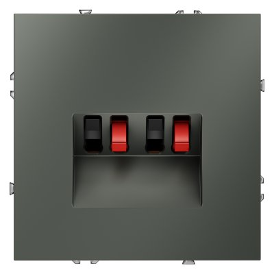 Розетка акустическая встраиваемая VOLTUM S70 4-местная, (титан) (VLS060306)