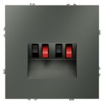 Розетка акустическая встраиваемая VOLTUM S70 4-местная, (титан) (VLS060306)