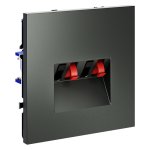 Розетка акустическая встраиваемая VOLTUM S70 4-местная, (титан) (VLS060306)