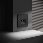 Розетка акустическая встраиваемая VOLTUM S70 4-местная, (графит) (VLS060307)