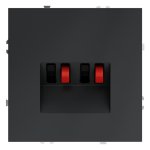 Розетка акустическая встраиваемая VOLTUM S70 4-местная, (графит) (VLS060307)