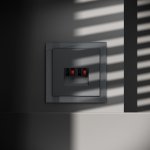 Розетка акустическая встраиваемая VOLTUM S70 4-местная, (графит) (VLS060307)