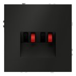 Розетка акустическая встраиваемая VOLTUM S70 4-местная, (черный матовый) (VLS060308)