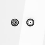 Розетка телевизионная встраиваемая VOLTUM S70 оконечная TV+SAT, (белый глянцевый) (VLS060401)