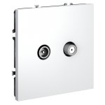 Розетка телевизионная встраиваемая VOLTUM S70 оконечная TV+SAT, (белый матовый) (VLS060402)