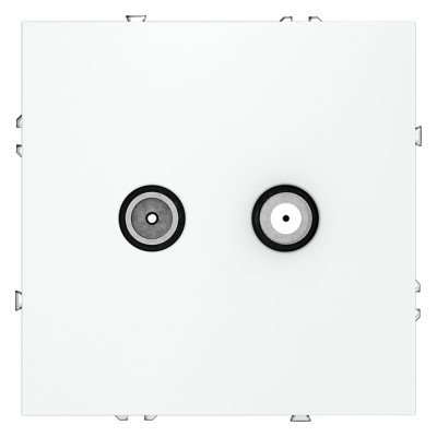 Розетка телевизионная встраиваемая VOLTUM S70 оконечная TV+SAT, (белый матовый) (VLS060402)