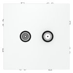Розетка телевизионная встраиваемая VOLTUM S70 оконечная TV+SAT, (белый матовый) (VLS060402)