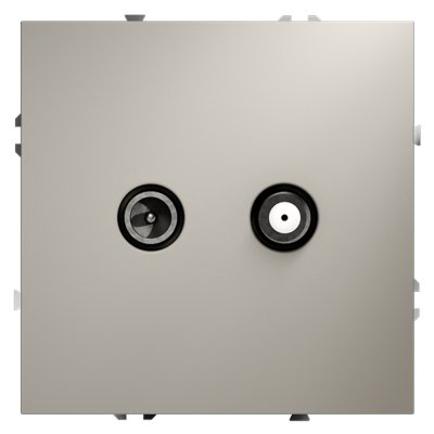 Розетка телевизионная встраиваемая VOLTUM S70 оконечная TV+SAT, (кашемир) (VLS060403)