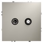 Розетка телевизионная встраиваемая VOLTUM S70 оконечная TV+SAT, (кашемир) (VLS060403)