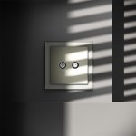 Розетка телевизионная встраиваемая VOLTUM S70 оконечная TV+SAT, (сталь) (VLS060405)