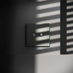 Розетка телевизионная встраиваемая VOLTUM S70 оконечная TV+SAT, (титан) (VLS060406)