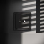 Розетка телевизионная встраиваемая VOLTUM S70 оконечная TV+SAT, (черный матовый) (VLS060408)