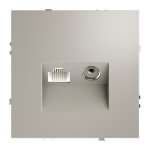 Розетка телевизионная встраиваемая VOLTUM S70 TV+RJ45 кат. 6, (кашемир)
