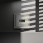 Розетка телевизионная встраиваемая VOLTUM S70 TV+RJ45 кат. 6, (шелк)