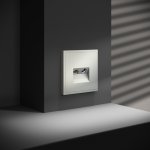 Розетка телевизионная встраиваемая VOLTUM S70 TV+RJ45 кат. 6, (сталь)