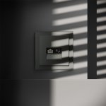 Розетка телевизионная встраиваемая VOLTUM S70 TV+RJ45 кат. 6, (титан)