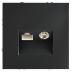 Розетка телевизионная встраиваемая VOLTUM S70 TV+RJ45 кат. 6, (графит)