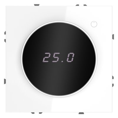 Терморегулятор электронный VOLTUM S70 с индикацией и датчиком, для теплого пола, (белый глянцевый) (VLS070101)