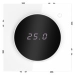 Терморегулятор электронный VOLTUM S70 с индикацией и датчиком, для теплого пола, (белый глянцевый) (VLS070101)