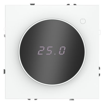 Терморегулятор электронный VOLTUM S70 с индикацией и датчиком, для теплого пола, (белый матовый) (VLS070102)