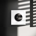 Терморегулятор электронный VOLTUM S70 с индикацией и датчиком, для теплого пола, (белый матовый) (VLS070102)