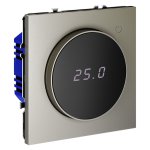 Терморегулятор электронный VOLTUM S70 с индикацией и датчиком, для теплого пола, (шелк) (VLS070104)