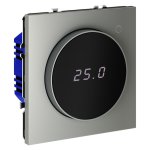 Терморегулятор электронный VOLTUM S70 с индикацией и датчиком, для теплого пола, (сталь) (VLS070105)