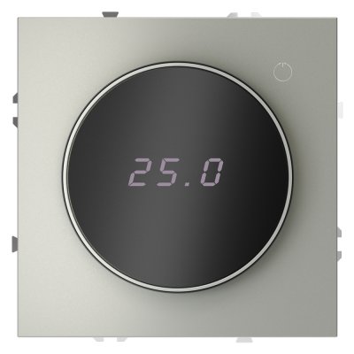 Терморегулятор электронный VOLTUM S70 с индикацией и датчиком, для теплого пола, (сталь) (VLS070105)