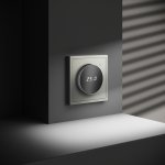 Терморегулятор электронный VOLTUM S70 с индикацией и датчиком, для теплого пола, (сталь) (VLS070105)