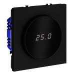 Терморегулятор электронный VOLTUM S70 с индикацией и датчиком, для теплого пола, (черный матовый) (VLS070108)