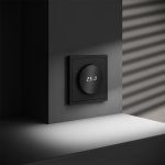 Терморегулятор электронный VOLTUM S70 с индикацией и датчиком, для теплого пола, (черный матовый) (VLS070108)