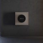 Терморегулятор электронный VOLTUM S70 с индикацией и датчиком, для теплого пола, (капучино)