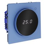 Терморегулятор электронный VOLTUM S70 с индикацией и датчиком, для теплого пола, (деним)