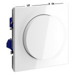 Светорегулятор встраиваемый VOLTUM S70 поворотно-нажимной 600 Вт, (белый глянцевый) (VLS070301)