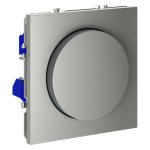 Светорегулятор встраиваемый VOLTUM S70 поворотно-нажимной 600 Вт, (сталь) (VLS070305)