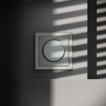 Светорегулятор встраиваемый VOLTUM S70 поворотно-нажимной 600 Вт, (сталь) (VLS070305)