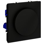 Светорегулятор встраиваемый VOLTUM S70 поворотно-нажимной 600 Вт, (черный матовый) (VLS070308)