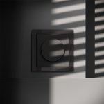 Светорегулятор встраиваемый VOLTUM S70 поворотно-нажимной 600 Вт, (черный матовый) (VLS070308)