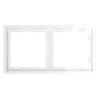 Рамка пластиковая VOLTUM S70 на 2 поста, (белый глянцевый) (VLS100201)