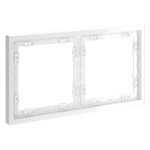 Рамка пластиковая VOLTUM S70 на 2 поста, (белый глянцевый) (VLS100201)