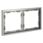 Рамка пластиковая VOLTUM S70 на 2 поста, (сталь) (VLS100205)
