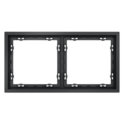Рамка пластиковая VOLTUM S70 на 2 поста, (графит) (VLS100207)