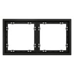 Рамка пластиковая VOLTUM S70 на 2 поста, (черный матовый) (VLS100208)