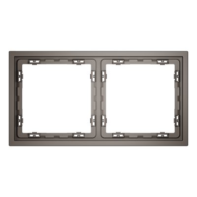 Рамка пластиковая VOLTUM S70 на 2 пост, (капучино)